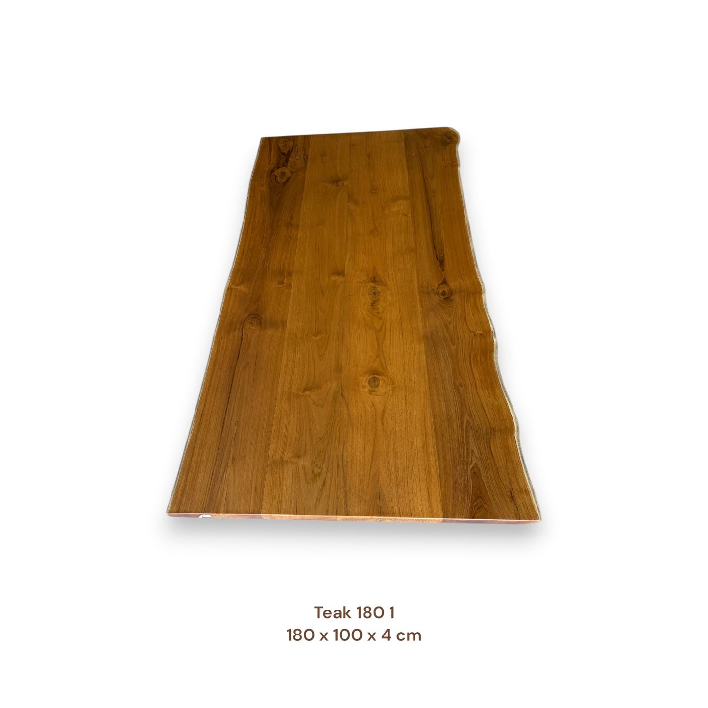 Massivholz Esstischplatte aus Teakholz 180x100 cm | Premium-Unikat