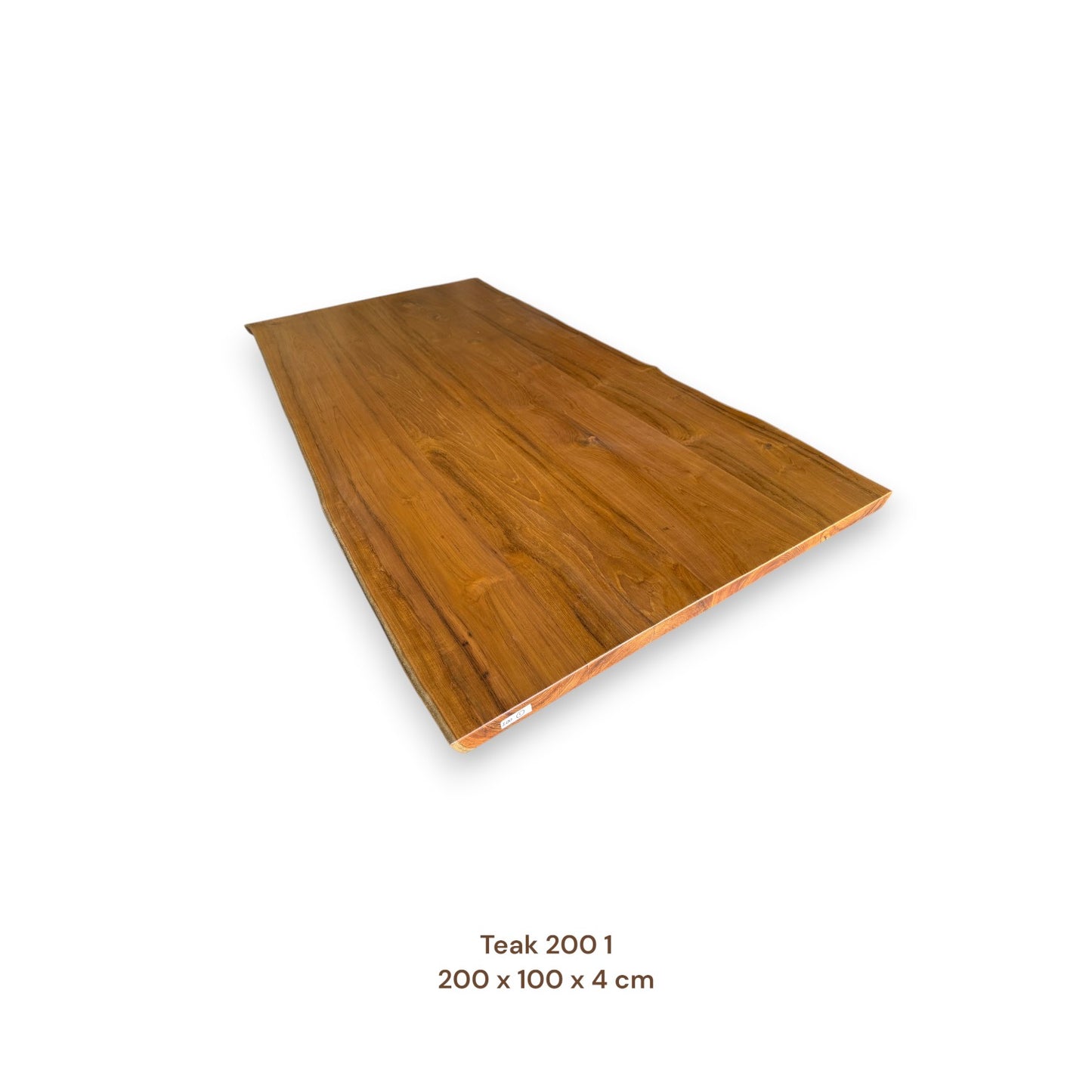 Massivholz Esstischplatte aus Teakholz 200x100 cm | Premium-Unikat