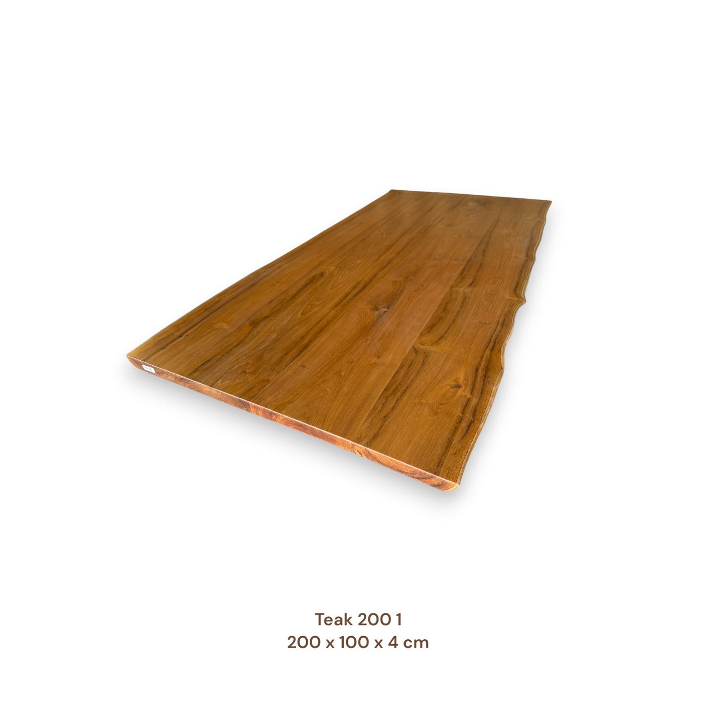 Massivholz Esstischplatte aus Teakholz 200x100 cm | Premium-Unikat
